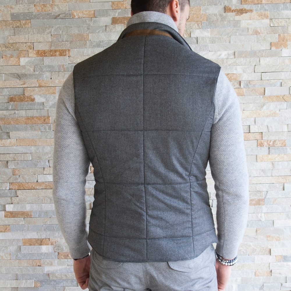 Cucinelli Like  (inspired) quilted wool vest